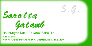 sarolta galamb business card